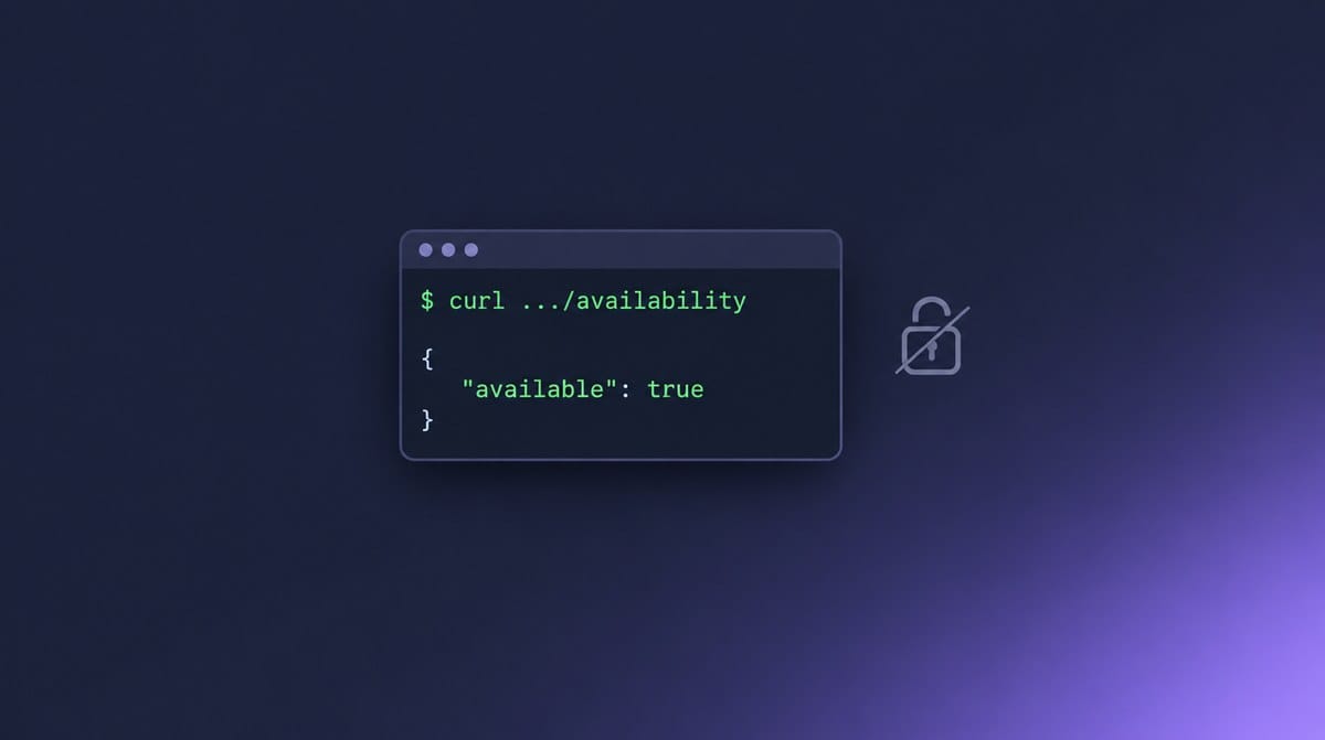 Free Domain Availability API: No Key, No Signup